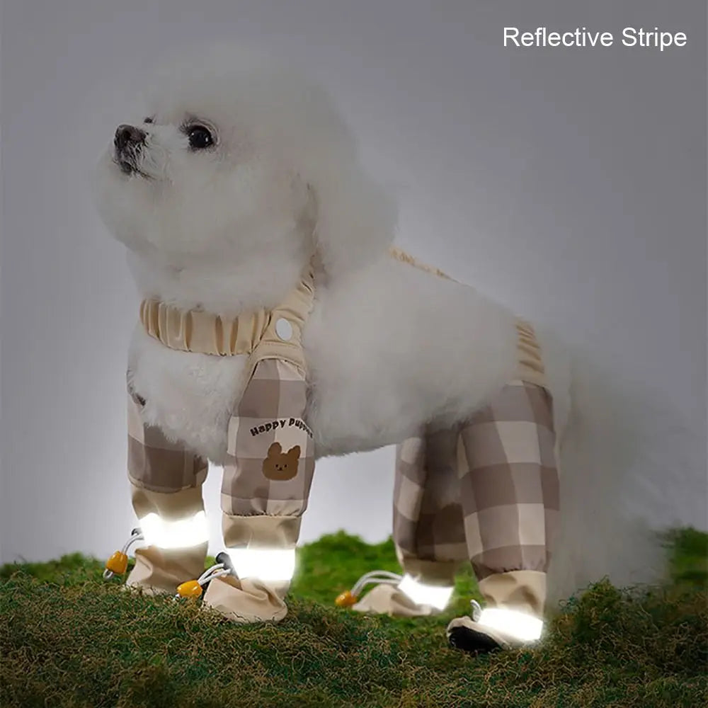 Ultimate Reflective Stripe Dog Pants for Safe and Stylish Strolls - Adjustable, Waterproof, and Dust-Proof Leggings