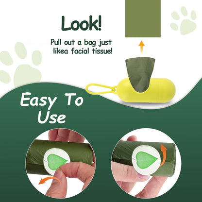 Eco-Friendly Dog Poop Bags - 300 Biodegradable Rolls with Lavender Scent, Leak-Proof and Extra Strong for All Dog Sizes